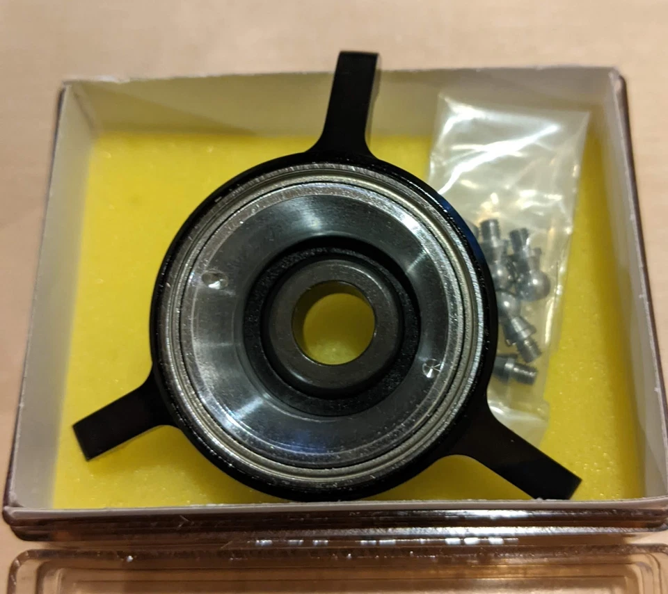 Align Trex T-rex 600 RC Helicóptero CCPM Metal SwashPlate Negro/Equilibrador de cuchillas Foto 3 de 4