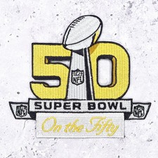 50 Years of Super Bowls Patch 2018 NFL On the Fifty Willabee Ward NOS