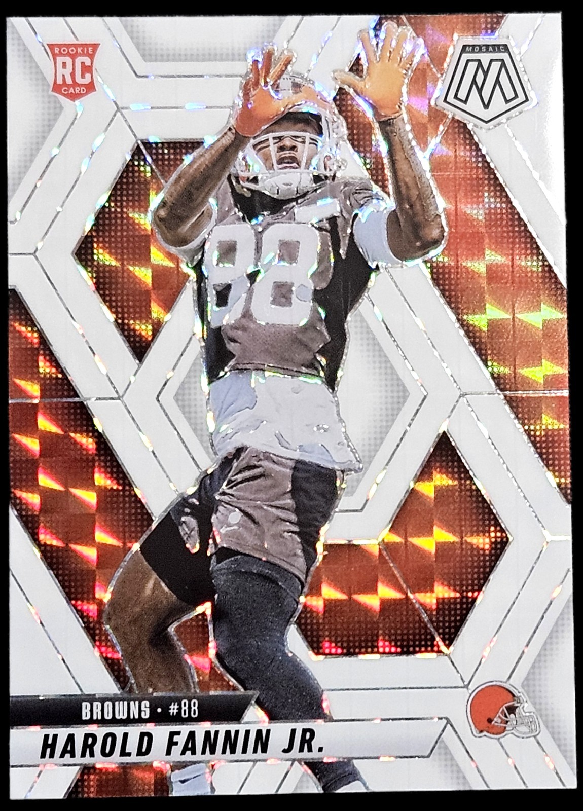 2025 Mosaic #384 Harold Fannin Jr. Rookie - WHITE COLOR MATCH /25 Browns RC SP