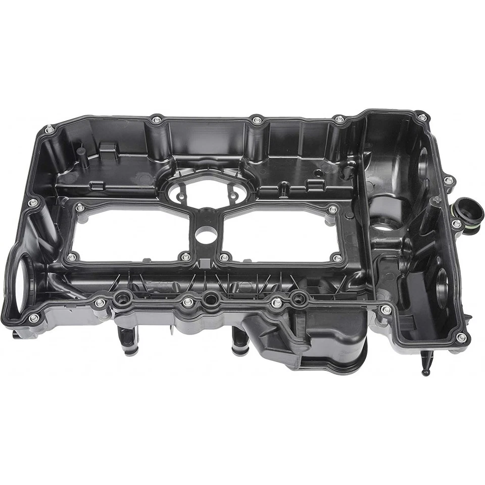 Tampa da válvula do motor plástico preto contém defletores de óleo para BMW X4 2015 16 17 2018 - Imagem 3 de 4