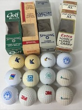 Spalding Golf Balls Custom Imprinted Variety Lot Of 12 Nabisco Vincennes Etc