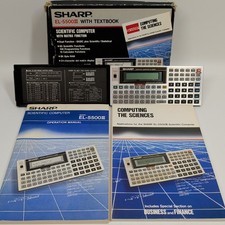 Sharp EL-5500III Scientific Computer Calculator New Batteries Tested Works