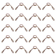 20Pcs 4mm ID 5.6mm OD Fuel Line Hose Clips 65Mn Spring Clips Clamps Gold