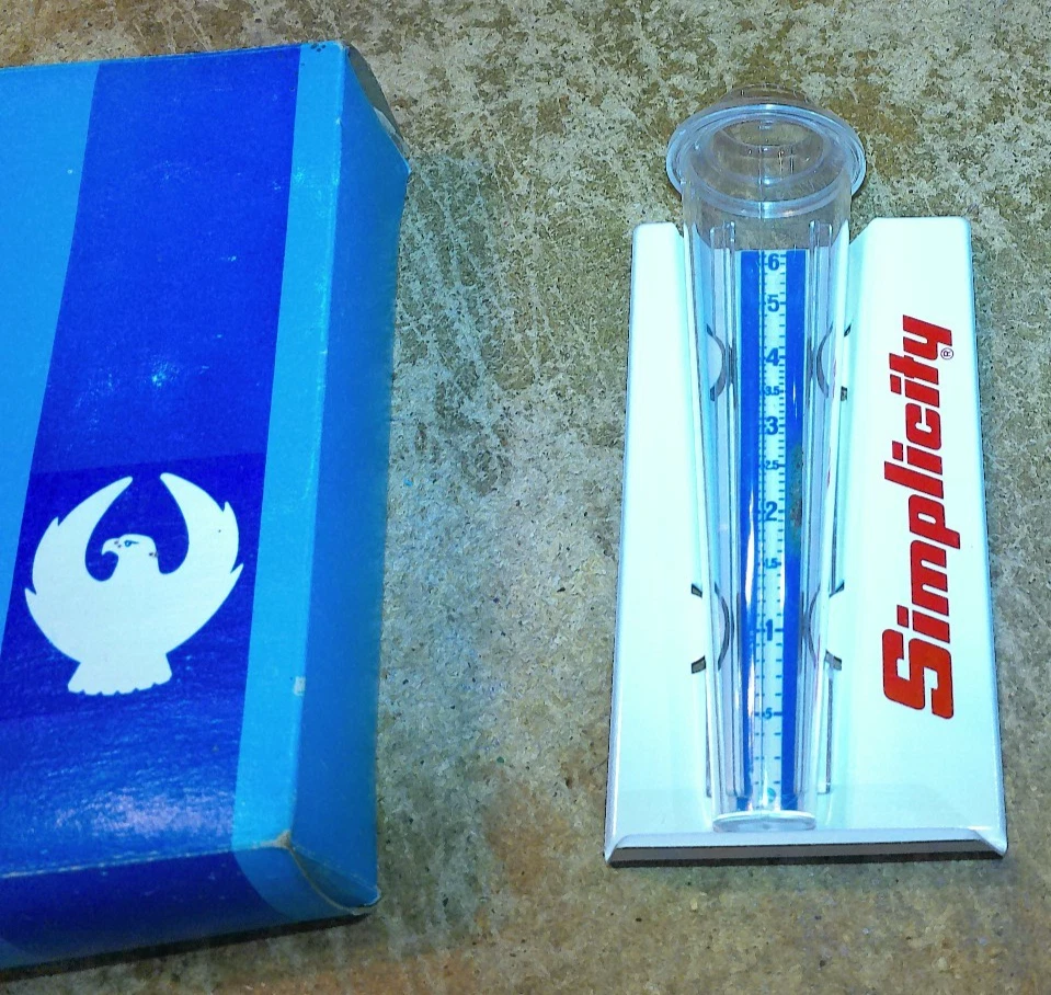 6" plastic tube + metal rain gauge simplicity mowers has small rust spot new - Изображение 2 из 4
