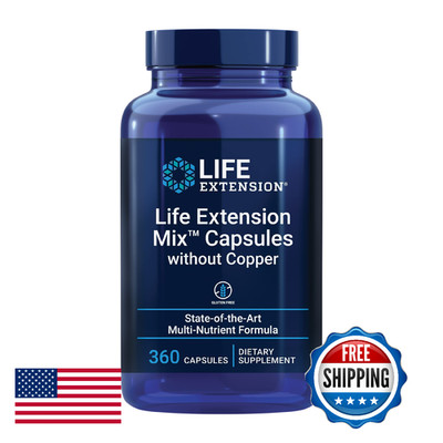 Life Extension Mix Capsules - No Copper, High Potency, Advanced Vitamin & Minera