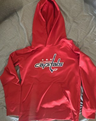 NEW NHL Washington Capitals official NHL Shop Red Pullover Hoodie Sweater Youth