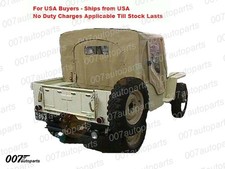 Cabin Soft Top + Door Cover For Willys Jeep CJ2A-OD Green,Black