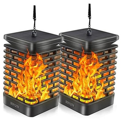Solar Outdoor Lights 2 Pack- 99 LEDs Flickering Flame Solar Yellow Flame 2 PCS