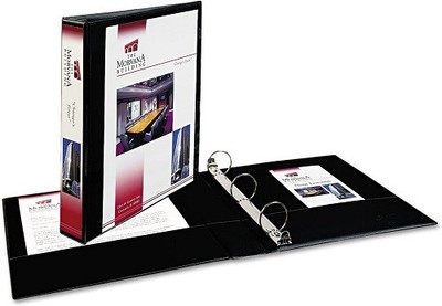 Showcase Economy View Binders w/Slant Rings 1.5in Black - 1EA