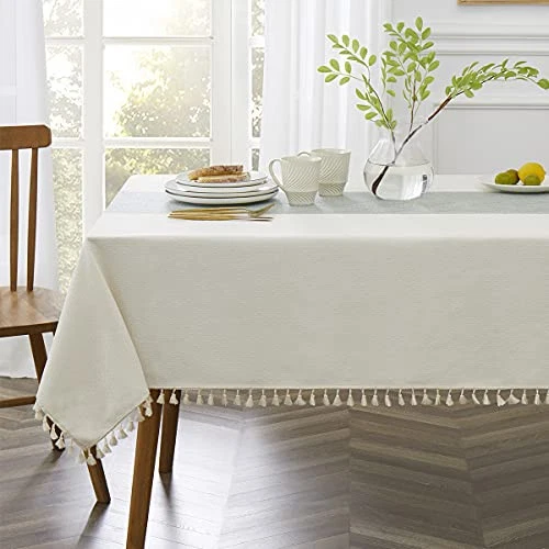  Embroidered Tablecloth for Dining Table,Dust Proof Spillproof Soil Resistant  - Image 2 of 4