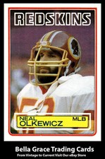 1983 Topps Neal Olkewicz #196 Washington Redskins Rookie NFL Football