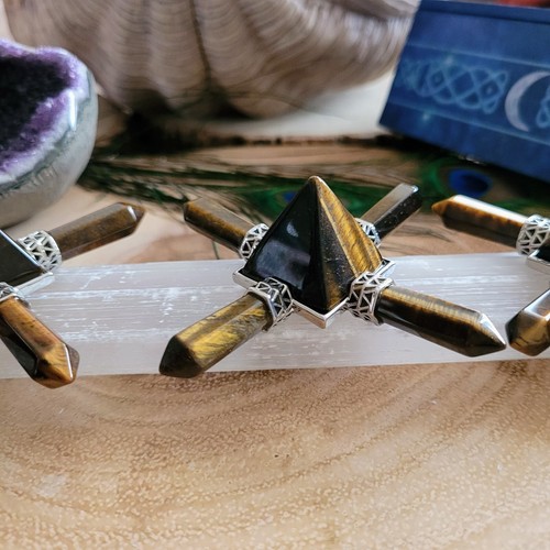 Ojo de tigre generador de energía cristal curación hogar decoración protección ornamento - Imagen 11 de 19