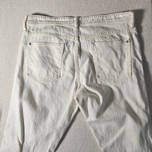 Anthropologie Jeans Womens 32 White Pilcro & The Letterpress Distressed Straight - Picture 8 of 9