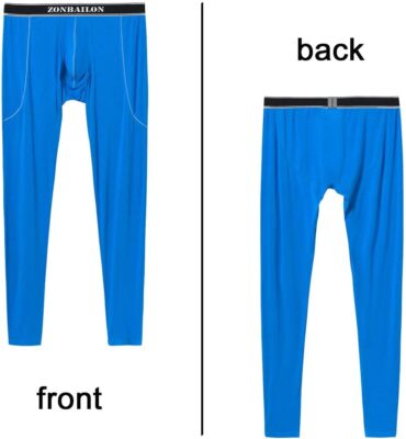 Mens Thermal Underwear Pants Bottoms Breath Lightweight Comfort Long Johns  M-3XL