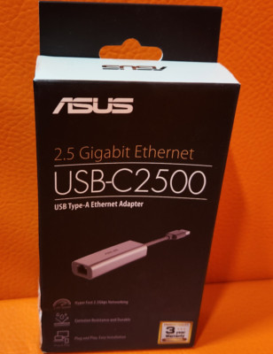 Asus 2.5g Gigabit Ethernet USB A Adapter USB 3.2 Gen 1 For Mac Linux Windows New
