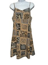 SHEIN Safari Print Spaghetti Strap Slip Dress Large Short Sexy