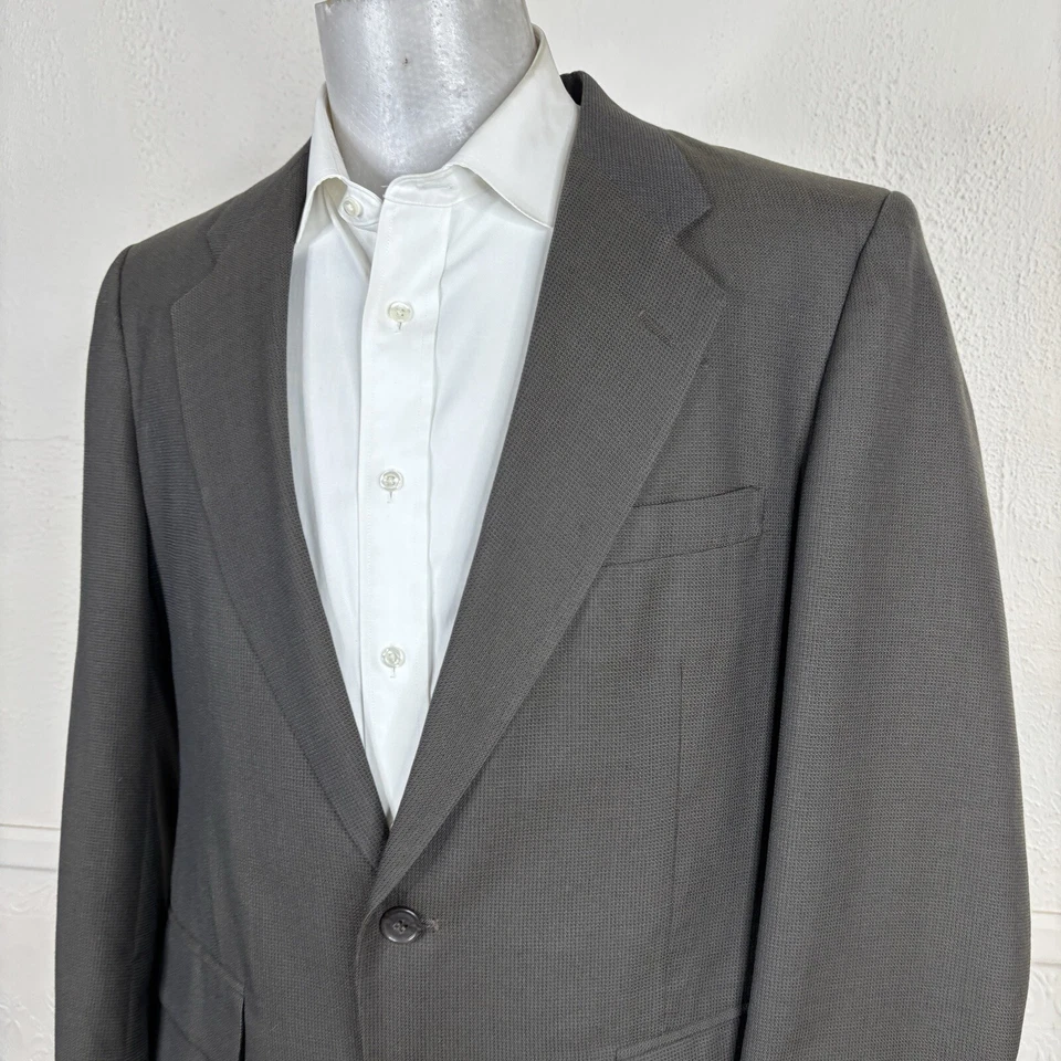 Chaqueta Blazer Barrington Para Hombre 40S Marrón Cuadros Texturizada De Colección Foto 4 de 4