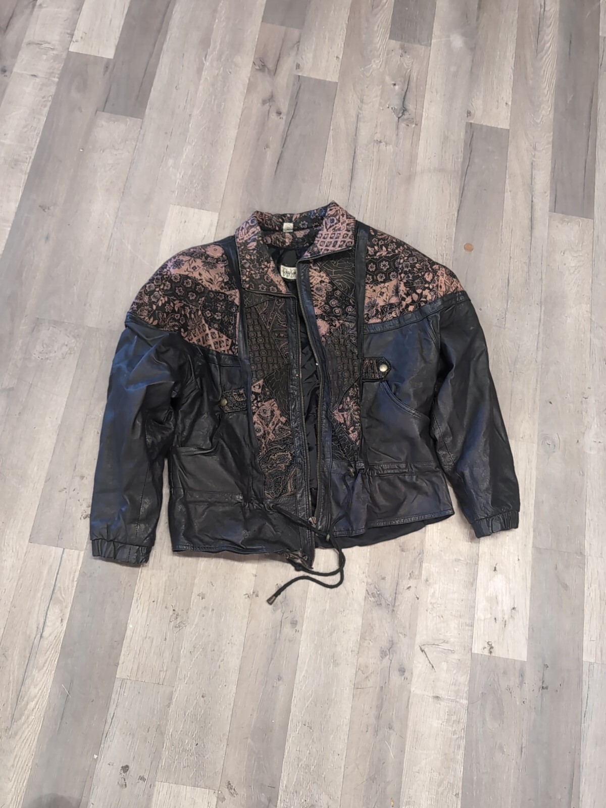 1980s Patchwork Leather Jacket . Medium. D7 - image 1