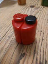Red Bakelite Art Deco Catlin Cruet
