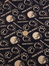 Navy PENN STATE UNIVERSARY Cotton Fabric Sewing Quilting Fat Quarter 18 x 22