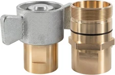 1-1/2" NPT Wet-Line Wing Nut Hydraulic Quick Disconnect Coupler / Coupling Set