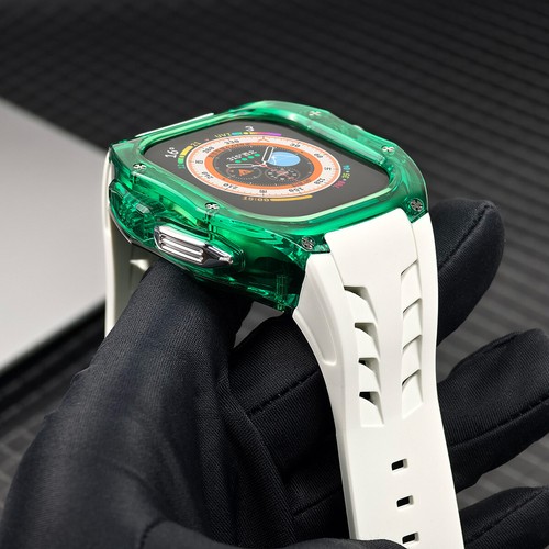 Funda translúcida correa de silicona para Apple Watch cubierta protectora ultra cristalina - Imagen 9 de 19