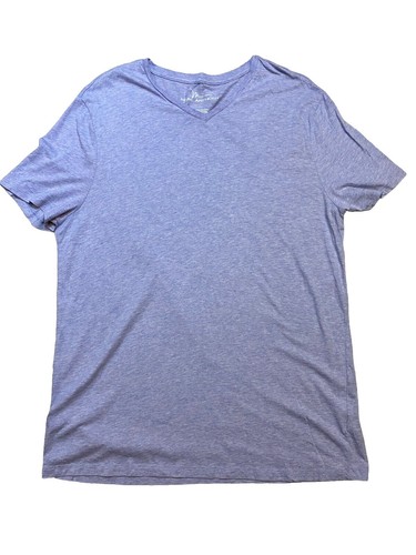 Marc Anthony V-Neck Short Sleeve Men's Henley T-Shirt Iron Gray