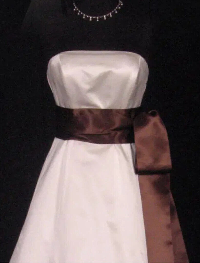 NEW Coffee Double Faced Satin Ribbon Sash Wedding Dress Bouquet