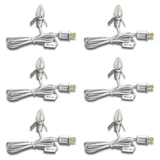 (6-Pack) Accessory Lamp Cord + Shatterproof Light Bulb for Craft Hobby Christ...