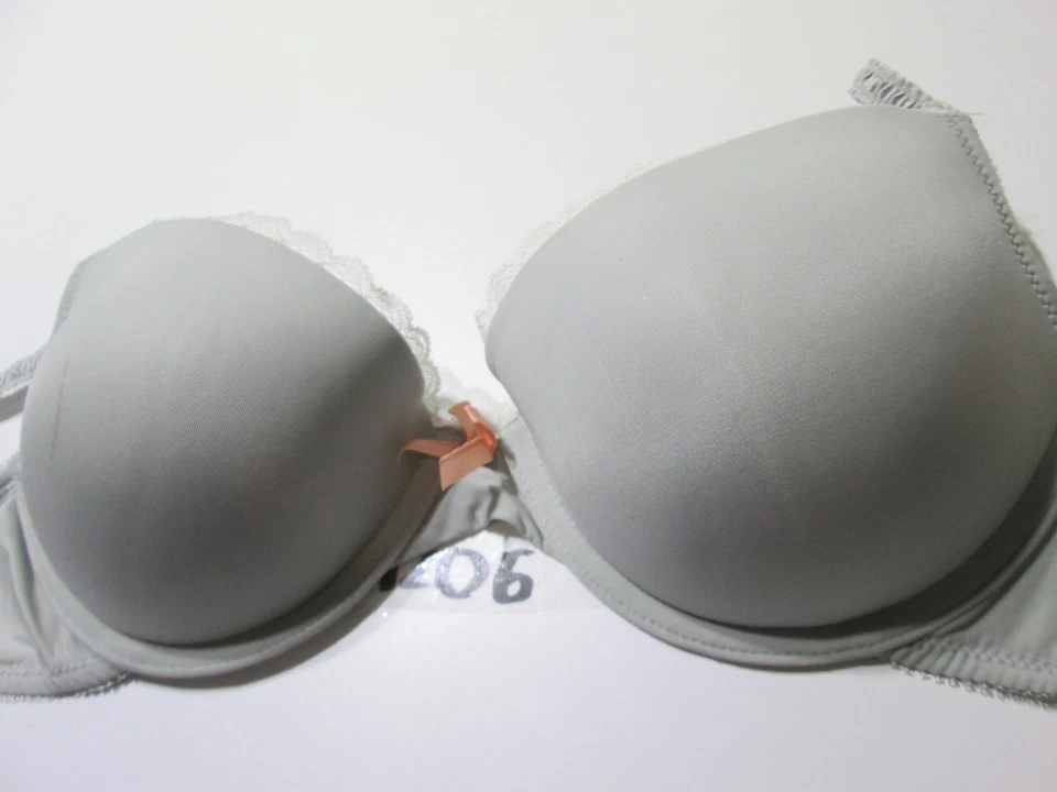 Sujetador Gilligan OMalley Talla 34C Gris Forrado con Aros Correas Ajustables Encaje Foto 4 de 4