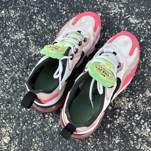 Nike Air Max 270 React Mujeres Talla 7 Correr Gimnasio Activo Moda Zapatos Hiper Rosa - Imagen 18 de 24