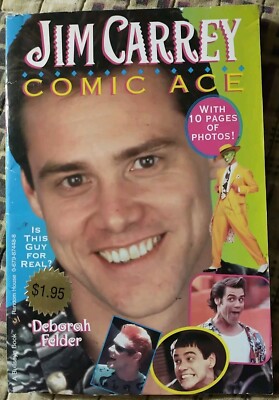 Vintage PB Book Jim Carrey : Comic Ace by Debbie Felder 1995 