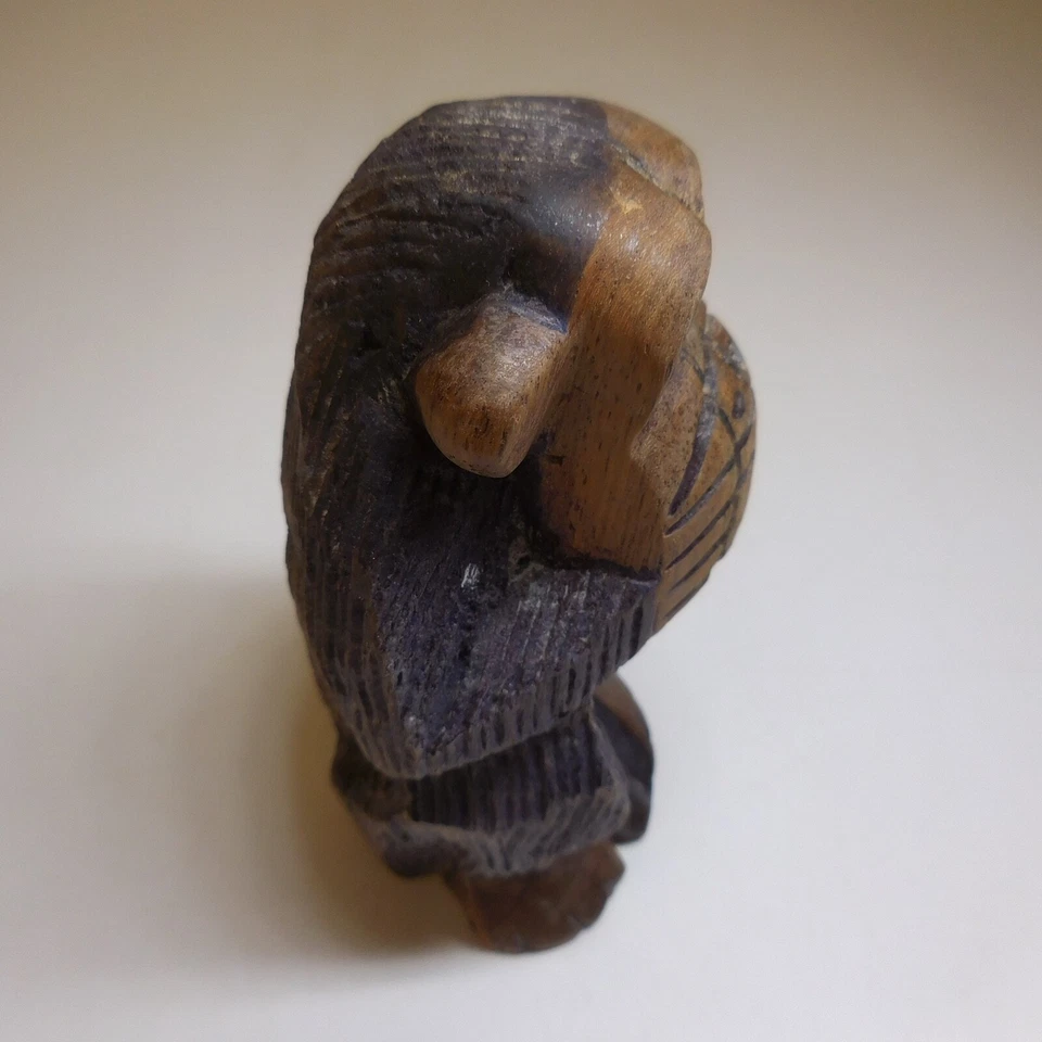 Figurine statue singe marron violet vintage art brut ethnique résine N8655 - Photo 2/4