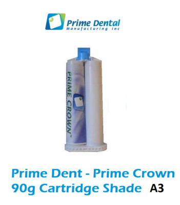 Prime Dent Temp Krone & Brücke Materia - 1 X 90g Kartusche Auffüllbar - Farbton