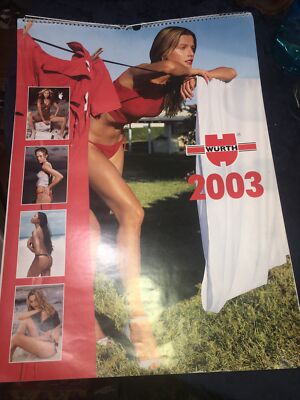 2003 WURTH CALENDAR SUPERMODEL PINUP SWIM SUIT CALENDAR Large