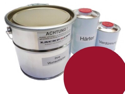 7 Liter Set 2K Autolack für geeignet für Renault 727 Rouge kein Wasserlack Glan