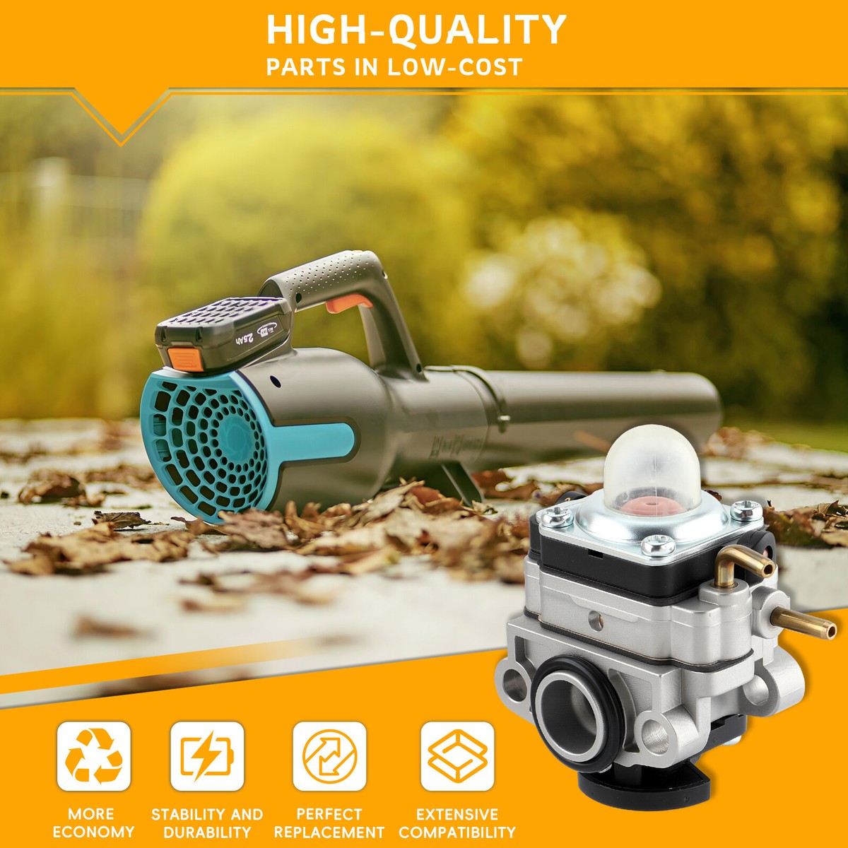 Kit Riparazione Motore 2 Tempi Carburatore 75306258A Per Motoseghe Ryobi RY252CS, RY253SS, RY251PH, RY254BC, 25cc 2 Tempi Cover A 25 - Foto 6