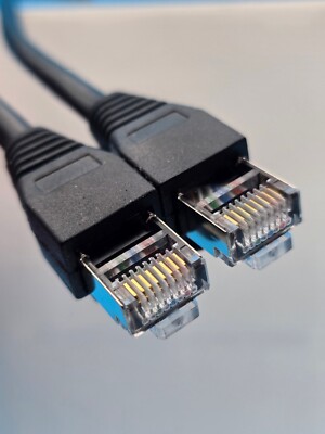 Cat5 CAT5e FTP Cable Black Ethernet Lan Modem Gaming LAN Network PC Modem Xbox