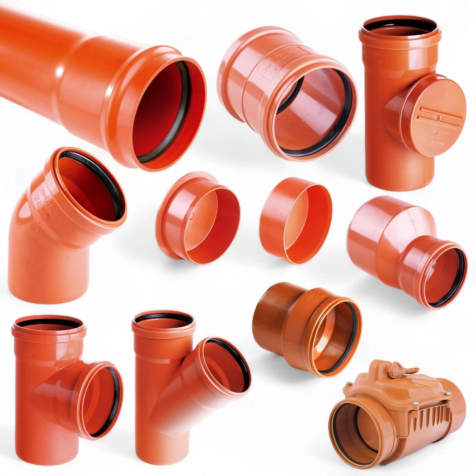 PIPELIFE WIENERBERGER KG Rohr Abwasser Bogen Muffe Abzweig Kanalrohr außen DN 110 160 200 250 315 400