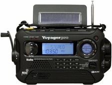 New Black KA600L Voyager Solar AM/FM/SW NOAA Weather Alert Radio w/RDS  Temp 