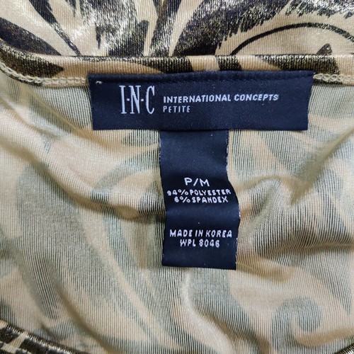 INC Petite Surplice Printed Keyhole Top, Wisteria Vines PM - Picture 5 of 5