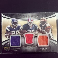 Adrian Peterson Marshawn Lynch Kenny Irons Jersey Patches Card 