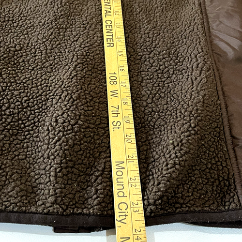 L-RL Ralph Lauren Jacket Brown Softshell Front Fleece Collar Back Sleeves Zip M - Picture 17 of 18