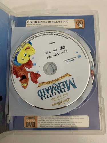 The Little Mermaid: Disney Special Edition (DVD, 1989) 2-Disc Animation Region 4 - Picture 3 of 4