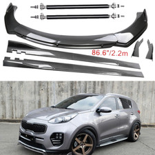 For Kia Sportage Carbon Fiber Front Bumper Lip Spoiler 86.6 Side Skirt Kit For Kia Sportage Carbon Fiber Front Bumper Lip Spoiler 86.6 Side Skirt Kit