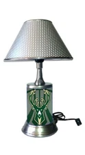 NBA Milwaukee Bucks table lamp with shade, desk lamp