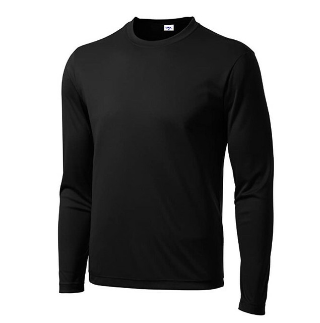 *NEW* Opna Men's Long Sleeve Moisture Wicking Athletic Shirts Black 3XL