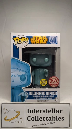 Funko Pop! Star Wars: Holographic Emperor #40 Glows in Dark *Toy Wars Exclusive*