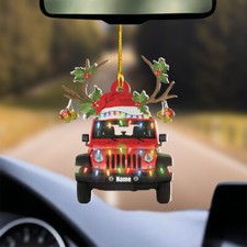 Personalized Car Ornaments for Christmas Tree, Christmas Ornament Gift For Car