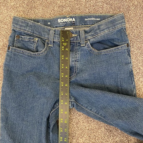 Sonoma Boys Adjustable Waist Stretch Blue Straight Jeans Youth Size 10 - Picture 6 of 12